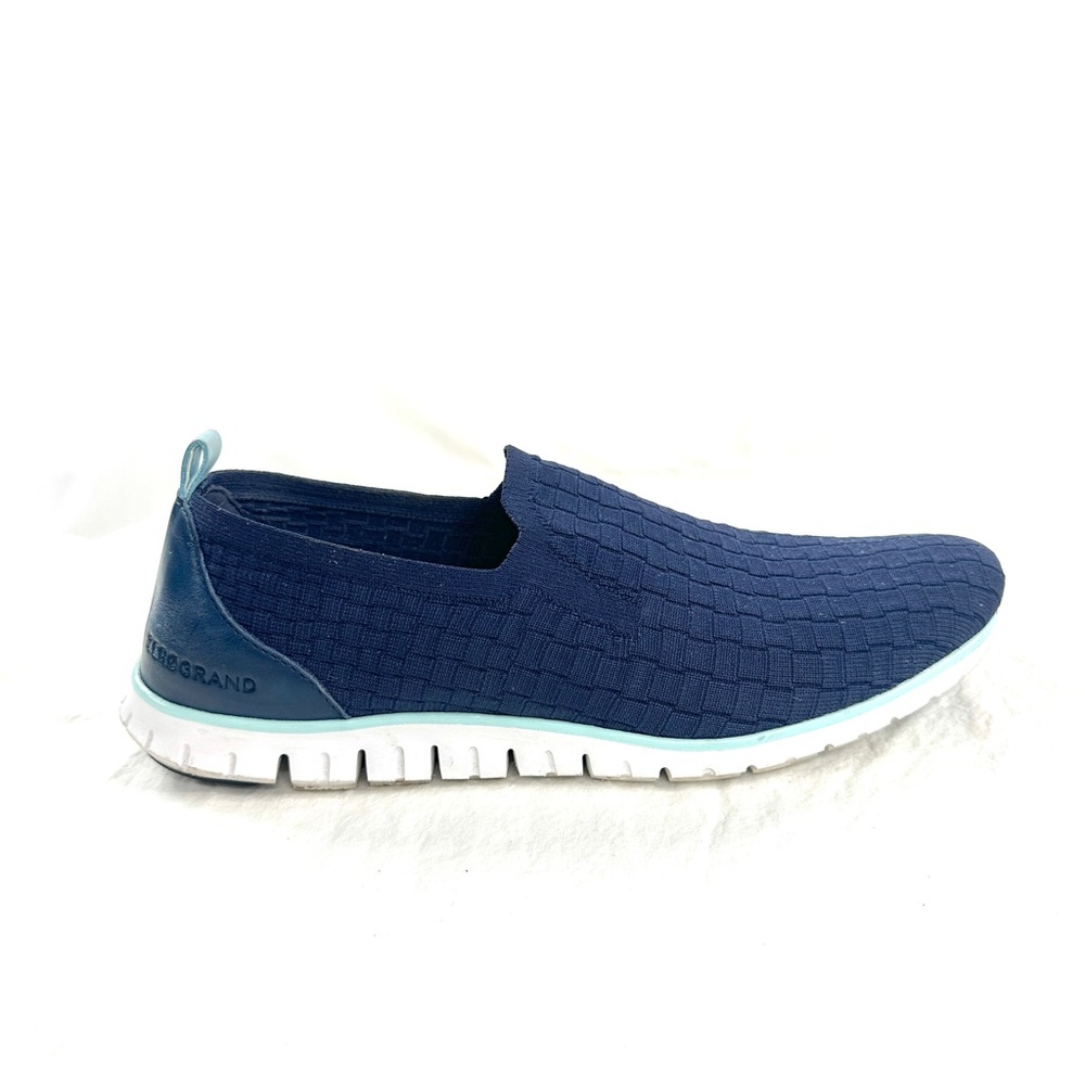 Cole Haan ZeroGrand Stitchlite Women Size 10 Marine Blue Knit Slip On Shoe